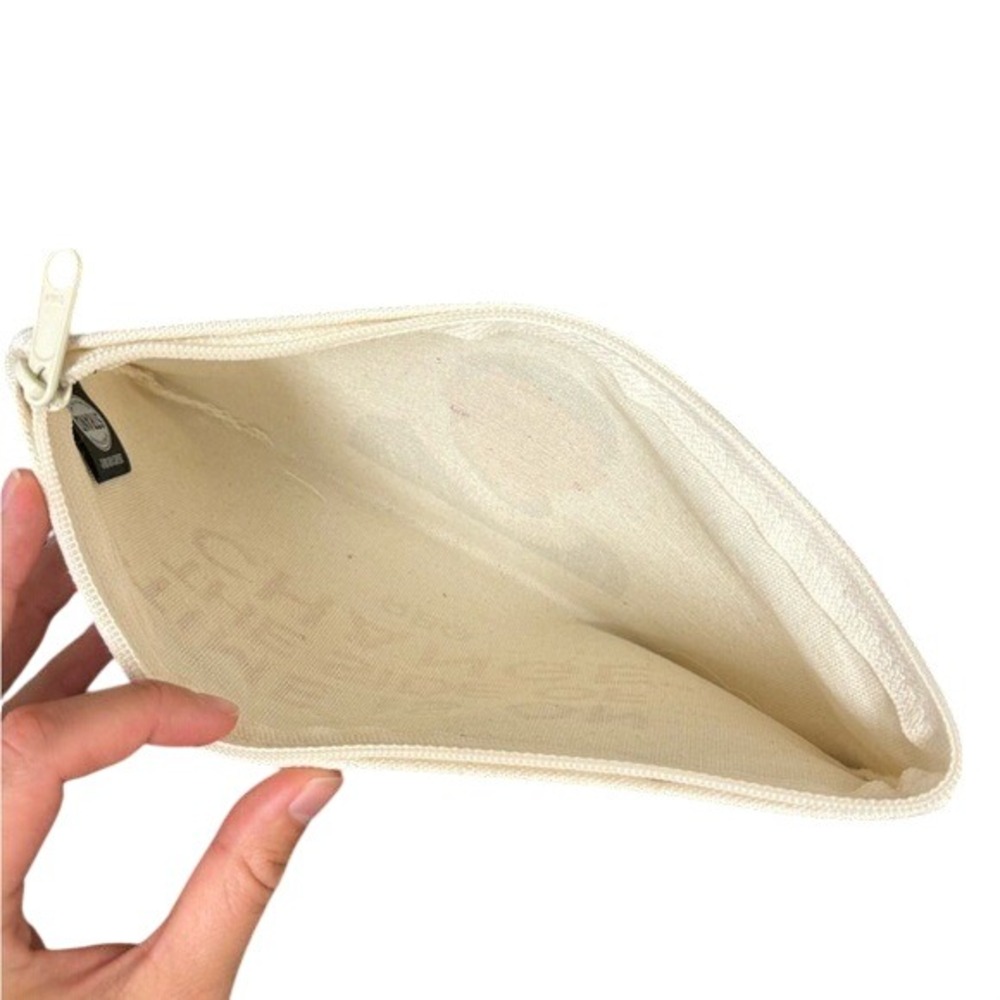 Strand Bookstore RBG Ruth Bader Ginsburg Canvas Zipper Pouch Makeup Bag Cream - Picture 4 of 4